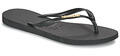 Havaianas Lábujjközös papucsok SLIM LOGO METALLIC Fekete 35 / 36