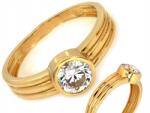 Lovrin Eredeti arany gyűrű 585 14kt nagy, csillogó cirkónia 2.52g (58642185)