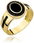 Lovrin Elegáns, masszív arany gyűrű 585 14kt fekete kövekkel, 3.70g (Lovrin)
