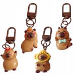 EdiBazzar Kapibara kulcstartó szett, 4 db, műanyag, fém, karabineres akasztó (Brelok z Kapibarą do kluczy 4 szt breloczek)