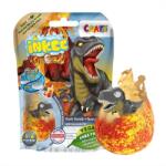CRAZE Inkee vegán fürdőgolyó csomag - dino figurával barack aromával