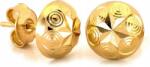 Lovrin 14 karátos arany fülbevaló, fényes félgömbök, bedugós, 585 arany, ajándék (Lovrin)