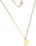Lovrin Arany nyaklánc 585 P betűvel, 1, 0 g, finom ajándék, divatos (Lovrin 48332)