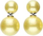 Lovrin Ezüst fülbevaló 925 kerek sárga golyókkal 11, 13g Elegáns divatos ajándékba (Lovrin 50209)