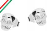 Lovrin Női ezüst fülbevaló 925-ös 3D koponya cirkónia kövekkel, 2, 15g, divatos nőknek (Lovrin 73580)