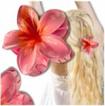 EdiBazzar Piros hajcsat, virágos (Plumeria) csattal, nagy méretű, ajándék, dísz (Spinka do włosów hawajski styl duża szczęka)