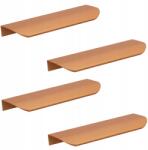 B&B 4 db 200 mm-es rézszínű élfogantyú bútorokhoz, szekrényfogantyú (Z4 U108 L200 MI)