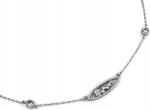 Lovrin 925-ös ezüst nyaklánc elegáns, finom díszítéssel, 45 cm, fehér cirkónia kövekkel