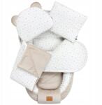 Jukki 5 részes Comfort Velvet szett, muszlin pamut, Little Stars, ecru Velvet