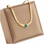  18K Arannyal Bevont Nyaklánc Sebészeti Acélból Arany Színű Női Celeb Boho 316L (ZŁOTY Naszyjnik Kolia Celebrytka)