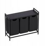 Markadler Tároló szennyestartó kosár háromrekeszes Mark Adler Tidy 3.0 fekete (MA - Tidy 3.0)