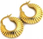  Arany fülbevaló 585, széles, lógós, klasszikus díszítéssel, nőknek