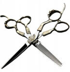 Lewer Japán Acél Fodrász Olló 6" Ritkító Olló 6 (Sharonds Gold Diamond)