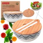 Kamille Miska Salátafedő bambusz fedővel Salátás Tál Kamille (4384)