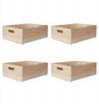 Creative Deco 4 x Fa láda doboz virágoknak, játékoknak, szerszámoknak, ajándéknak 40x30 (X001ZMQH8J)