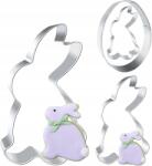  Húsvéti Süteménykiszúrók Nyuszi, Tojás Rozsdamentes Acél 4 Darabos Készlet (B0DMVN8F3B)