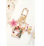  Kulcstartó Kézitáska Aranyos Házikó Aranyos Arany Medál Ajándék Színes (Bajkowy domek z kwiatem i grzybkiem)