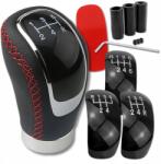  Sebességváltó gomb univerzális bőr fekete kézi sebességváltóhoz