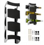  Bortartó, fali akasztó 3 palack borhoz fém tetőtéri ajándék (Wieszak na wino metalowy czarny, 3 butelki)