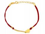 Lovrin Ezüst karkötő 925 aranyozott piros szívvel 1.26g r18 ajándékba (60277362)