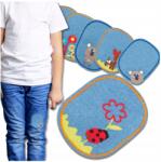  6 darabos hőre vasalható folt szett gyerek farmer ruhákhoz, felvasalható javítófolt, Színes (F125)