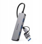 ORICO Hub YSA5-U3 Usb-a Usb-c dokkoló állomás 4x Usb-a szürke (6942227138279)