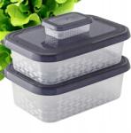 BranQ 3 Darabos Tároló Szett Tetővel, Szürke Branq Ori (2203)