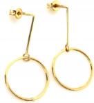 Lovrin Arany fülbevaló 585 függő karika kör ajándék nőies elegáns (Jubiler Lovrin)