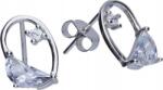 Lovrin Ezüst 925-ös fülbevaló, ovális, cirkónia köves, egyedi bedugós, ajándékba is kiváló (Lovrin 45885)