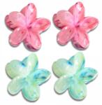  4 db-os szett színes hajcsatok virág Plumeria nagy méretű csat (Zestaw 4 szt spinki do włosów hawajski styl)