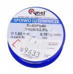 Cynel Ón forrasztóanyag folyasztószerrel, 1mm, 100g, forrasztó ón tekercsben (WG-01X-01-1-100-6)