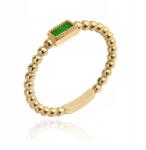 Lovrin Gyűrű 585-ös sárga aranyból, kővel, 1, 42g, Üvegzöld színű ajándék (58715845)