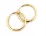 Lovrin Arany fülbevaló 585 karátos karika 18mm zsanéros sima finom klasszikus karikák 14k (Lovrin)