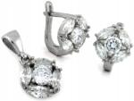 Lovrin Fülbevaló és medál 925 ezüst angol kapcsos fülbevaló cirkónia kövekkel, ajándék (Lovrin)