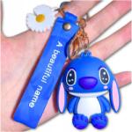 EdiBazzar Kulcstartó plüss maci kulcsokhoz táskához Stitch százszorszép kék kézitáskák ajándék (F22)