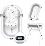 Moovkee Összecsukható babakád 80 cm állvánnyal, hőmérővel és párnával (B0CDLWBNW1)