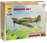 Zvezda Wargames (II. világháború) repülőgép 6173 Brit vadászgép "Hurricane Mk-1" (1: 144)