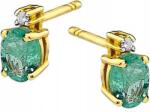 Lovrin Arany fülbevaló 585 smaragddal és gyémántokkal, női, elegáns, 14 karátos (Jubiler Lovrin)