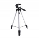  Tripod Állvány Fényképezőgéphez, Okostelefonhoz, 330A, akár 135cm, ezüst (330A)