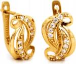 Lovrin Arany fülbevaló 585 eredeti lemezkék cirkóniákkal, angol kapcsos 14k (Lovrin)