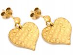 Lovrin 925-ös sterling ezüst, aranyozott szív fülbevaló, 2, 94 g, diszkrét, ajándéknak is kiváló (62501677)