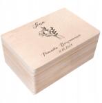 Creative Deco Fából készült doboz elsőáldozásra, emlék az első szentáldozásról, ajándék nyomtatással 30x20 cm (JANCDSD130BCUSTOMCOMCONFFLOWERMINFBM)