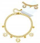 EdiBazzar Sebészeti acél elegáns arany női karkötő, 18K arannyal futtatott medállal (BRANSOLETKA ZE STALI CHIRURGICZNEJ 316L)