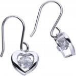 Lovrin Ezüst fülbevaló 925 szív alakú cirkónia kövekkel 2, 12g női ezüst látványos (Lovrin 48370)