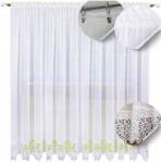 NOW-ART Kész függöny erkélyre 220x200 cm csipkével, hosszú, sima függönyök gipűrrel (35 - 220x200)