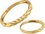 Lovrin Finom arany gyűrű 375 karikás csavart mintával 12-es méretben hölgyeknek