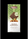 TORRAS , Stevia, Mandulás tejcsokoládé, hozzáadott cukor nélkül, édesítőszerrel, gluténmentes, 100g
