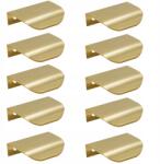 B&B 10 db 50 mm-es arany színű, lekerekített élfogantyú szekrényekhez (Z10 U108 L50 ZL)
