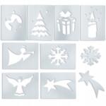 Allbag Karácsonyi Sablonok Műhóhoz Ablakdíszek Ablakra (SZABLON001)