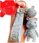 EdiBazzar Kulcstartó Medál Punk Halloween medve csontváz Voodoo (Brelok do kluczy Zawieszka Breloczek Punk)